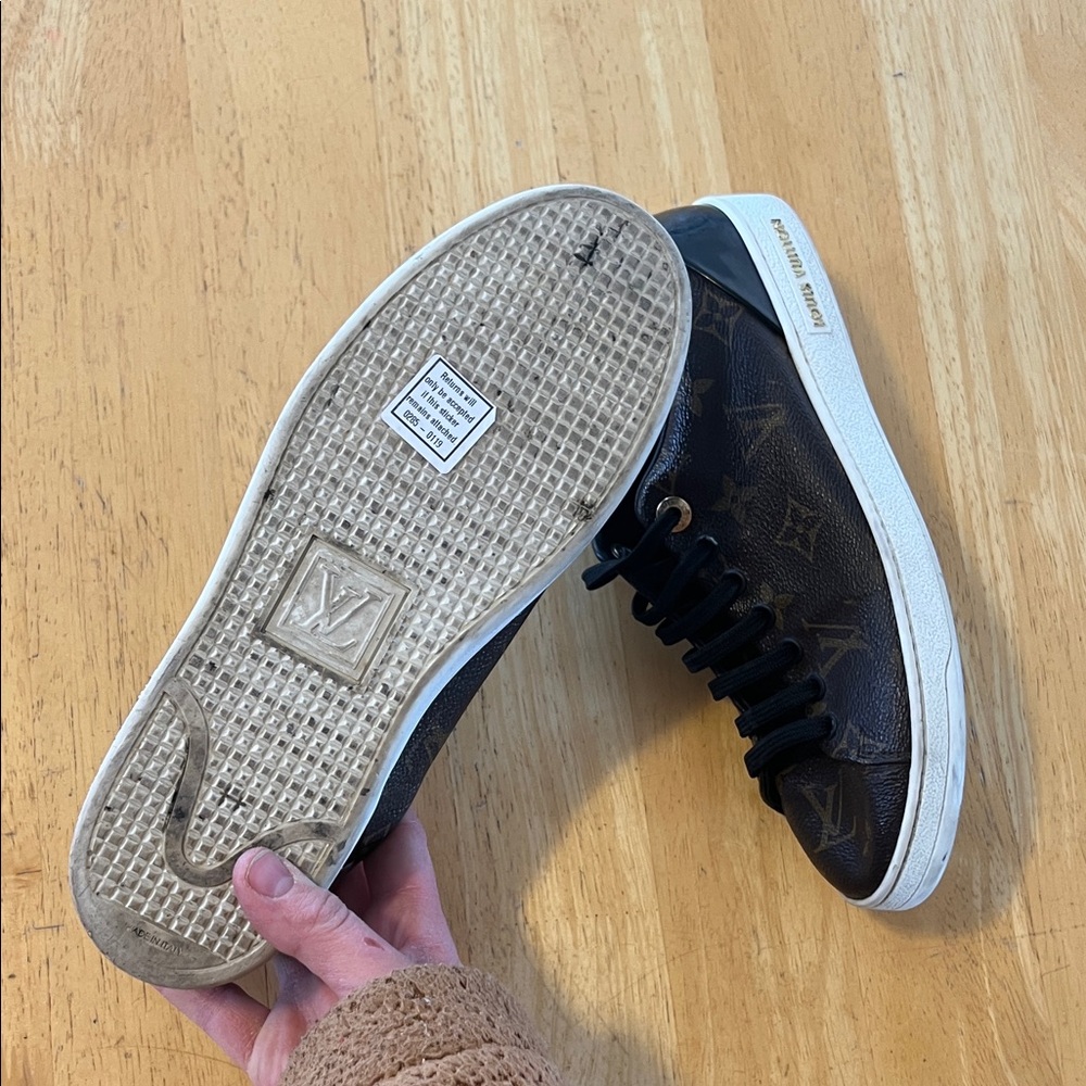Louis Vuitton Dark Brown Monogram Sneakers - Picture 9 of 9
